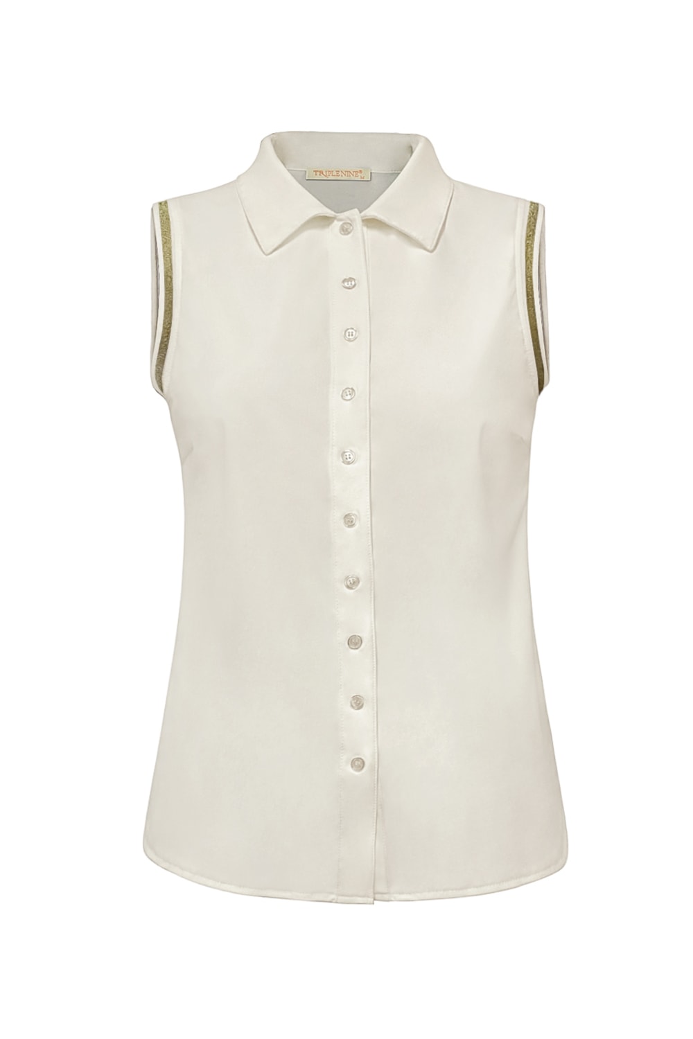 Triple Nine BLS5902 Bluse Korte ærmer Guld kant Kit